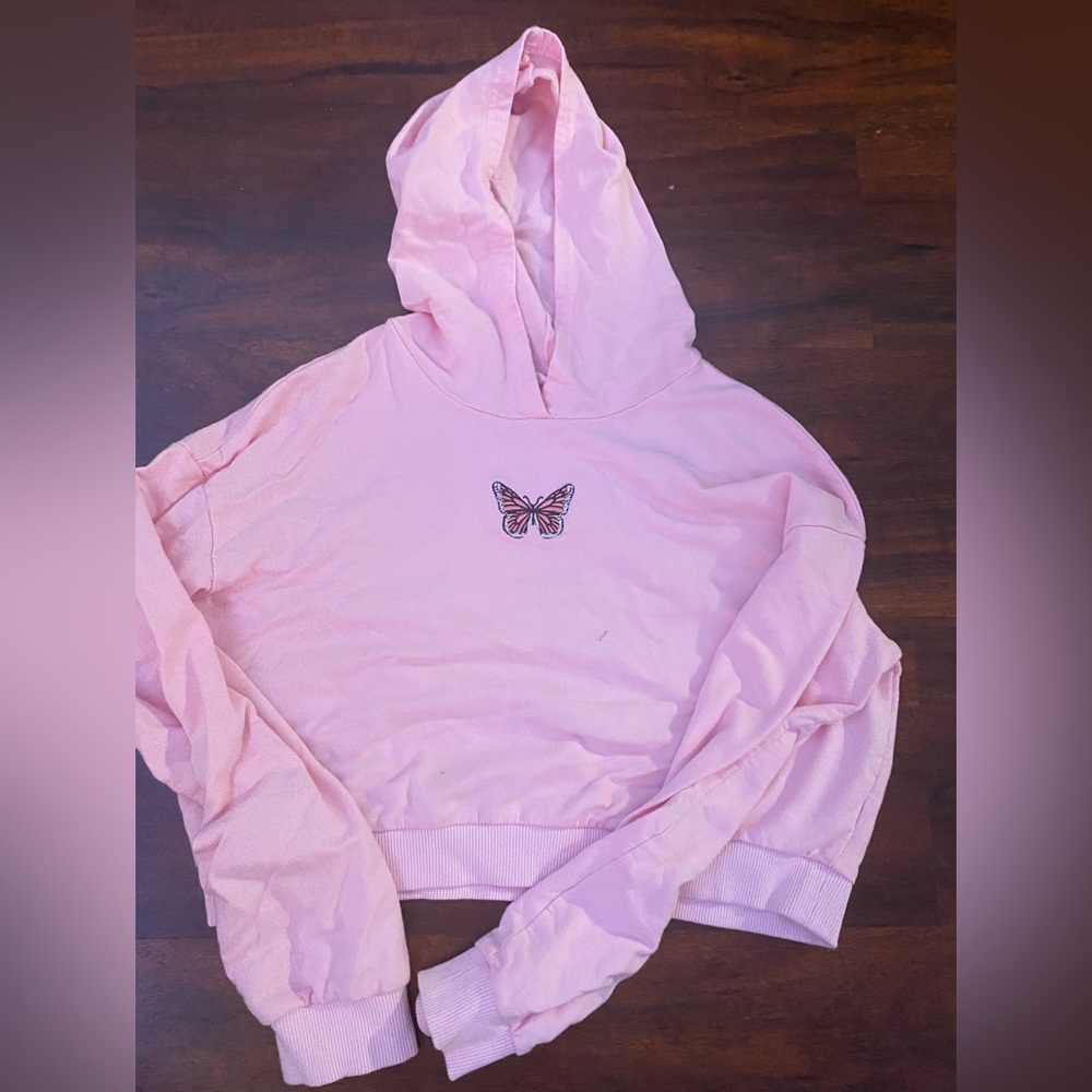 pink butterfly hoodie